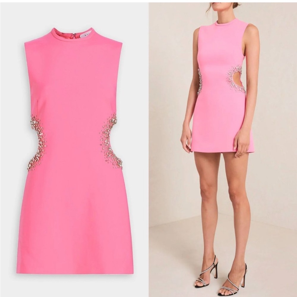 A.L.C skye crystal embellished side cutout mini dress